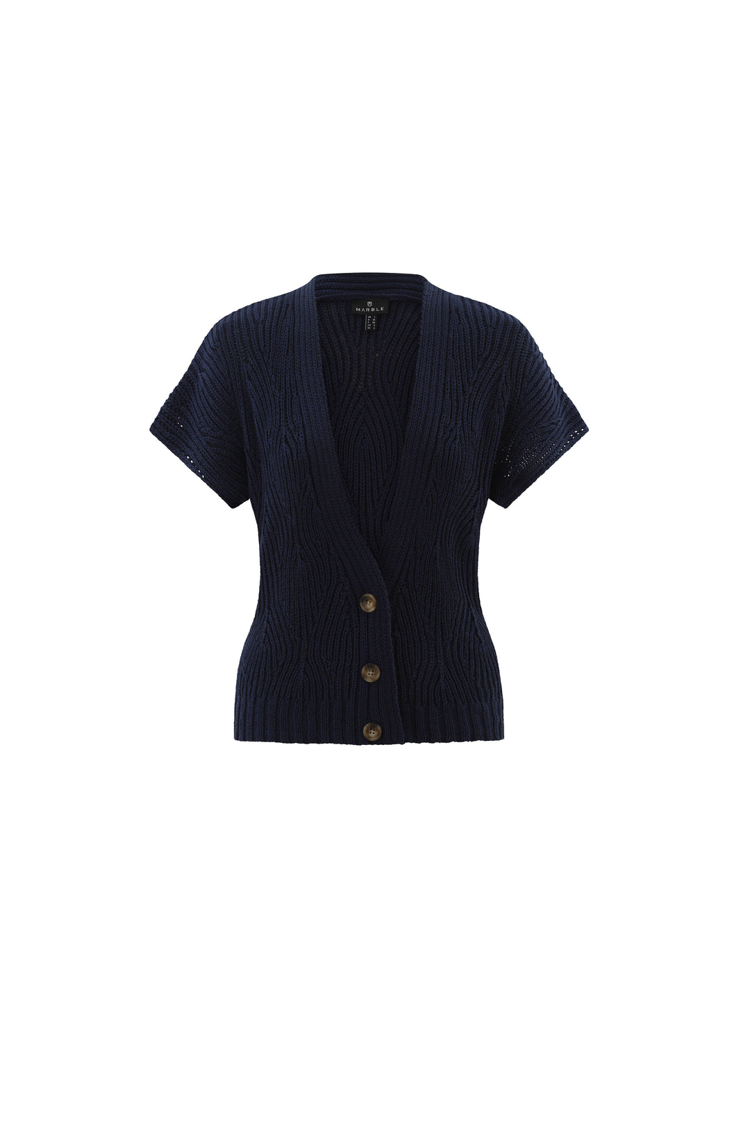 Marble Short Sleeve Knit Cardigan