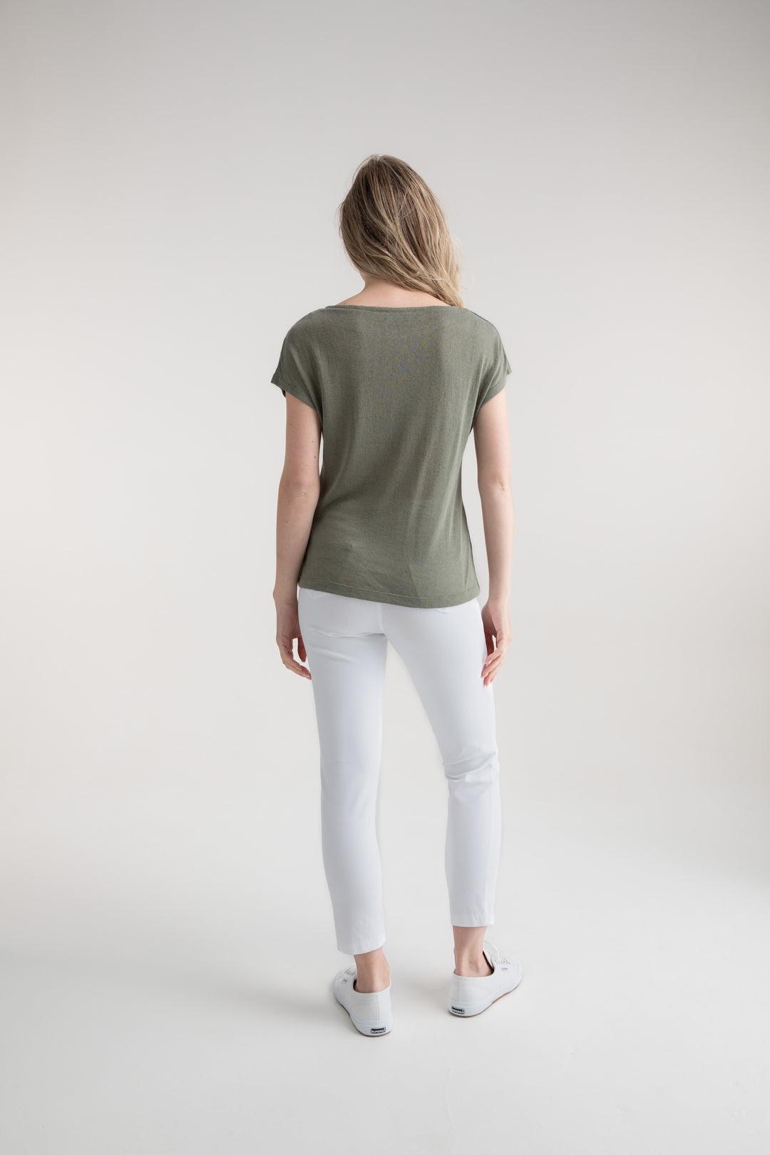 Marble Asymmetrical Button Top