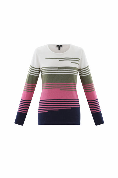 Marble Multi Color Striped Sweater