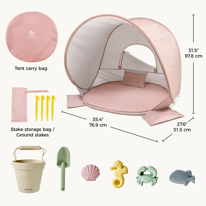 Tiny Land® One-Stop Beach Toy &amp; Tent Set