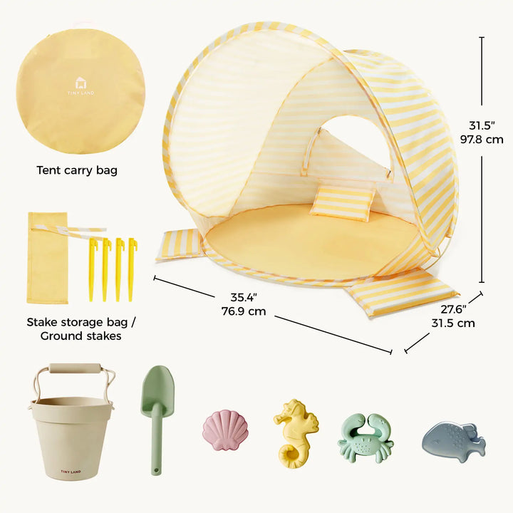 Tiny Land® One-Stop Beach Toy &amp; Tent Set