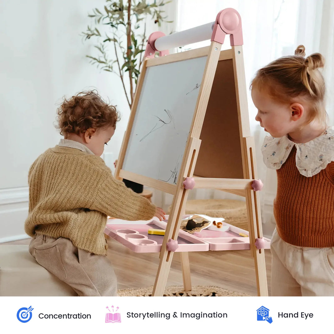 Tiny Land® Pink Magnitales Easel &amp; Paper Roll Set