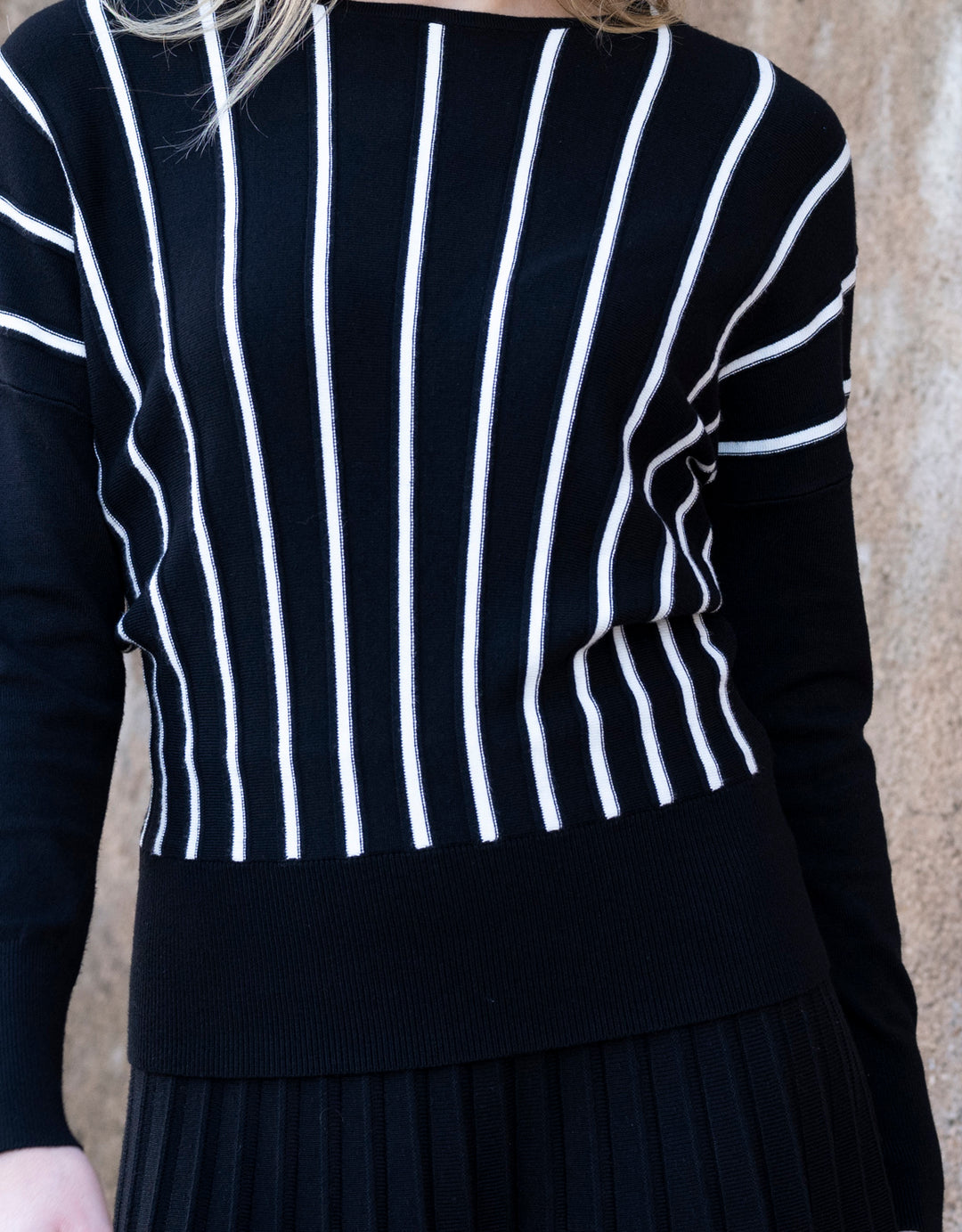 Ladies Vertical Striped Sweater