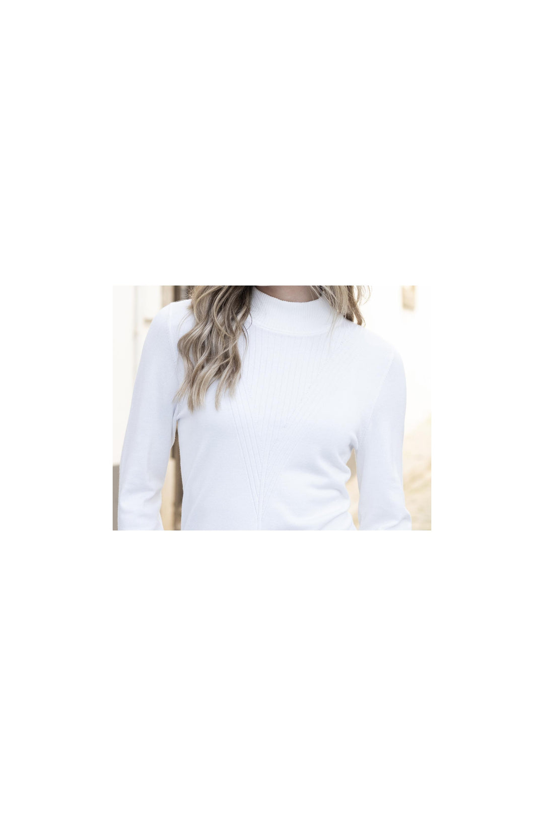 Chevron Knit Turtleneck Sweater