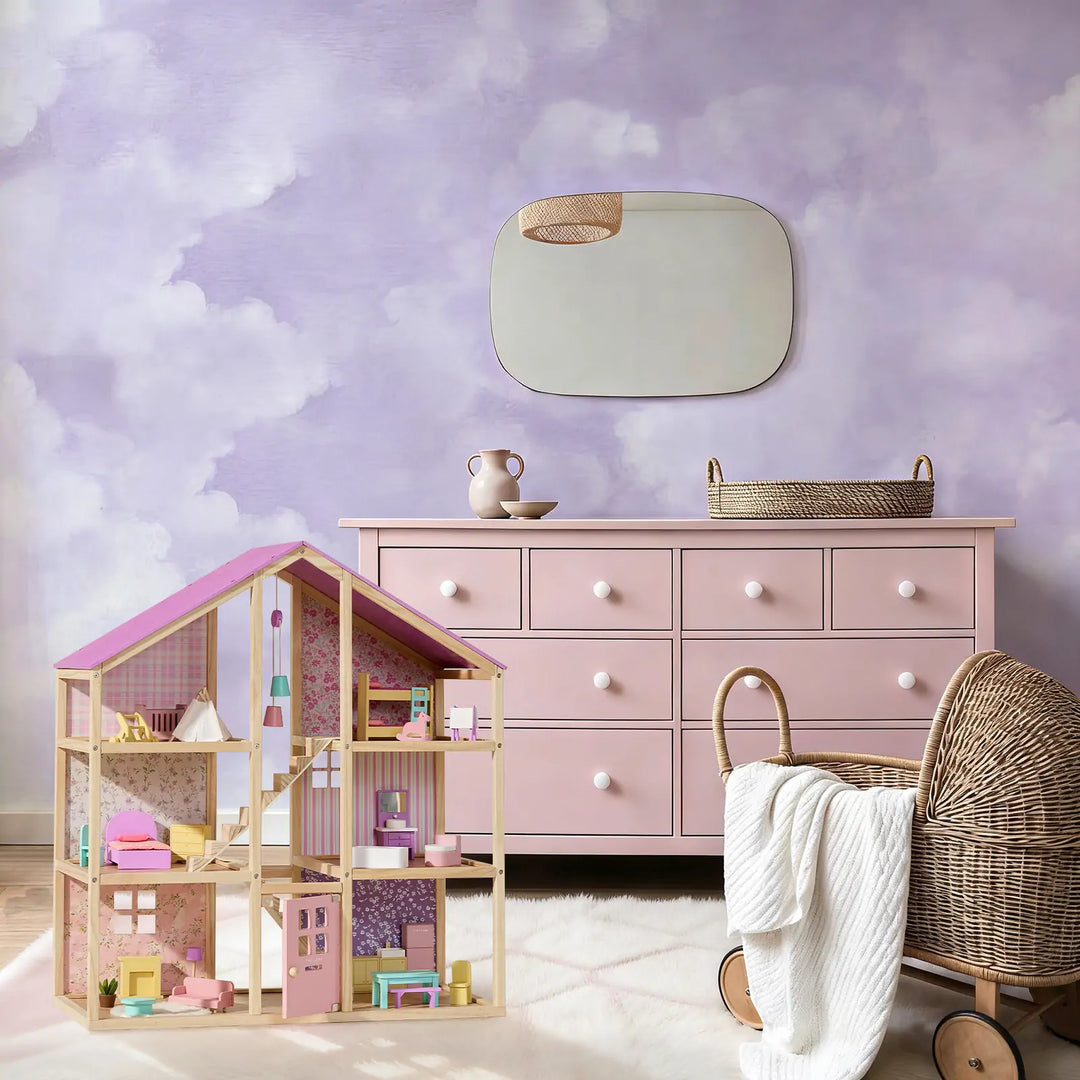 Tiny Land® Sweetwood Unicorn Dollhouse &amp; Wooden Dollhouse Dolls