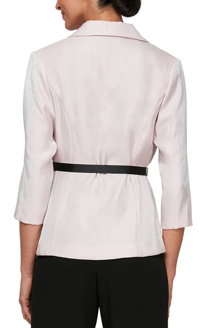The 3/4 Sleeve With Tie Belt Blouse from the back.