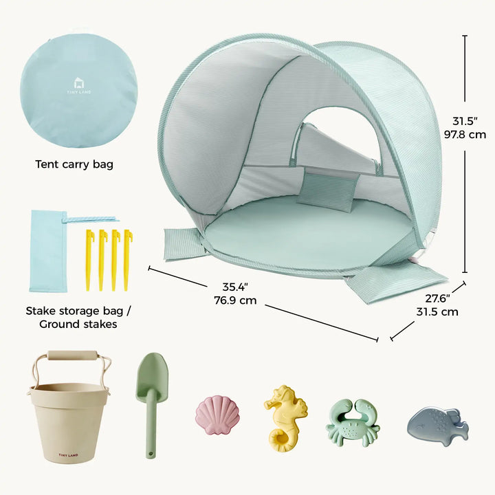 Tiny Land® One-Stop Beach Toy &amp; Tent Set