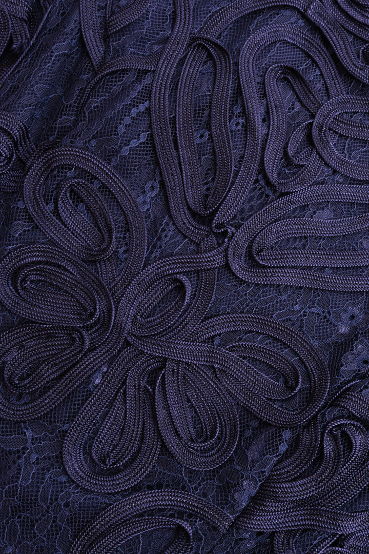 Meli Soutache Tea Length Dress from KADOU Boutique
