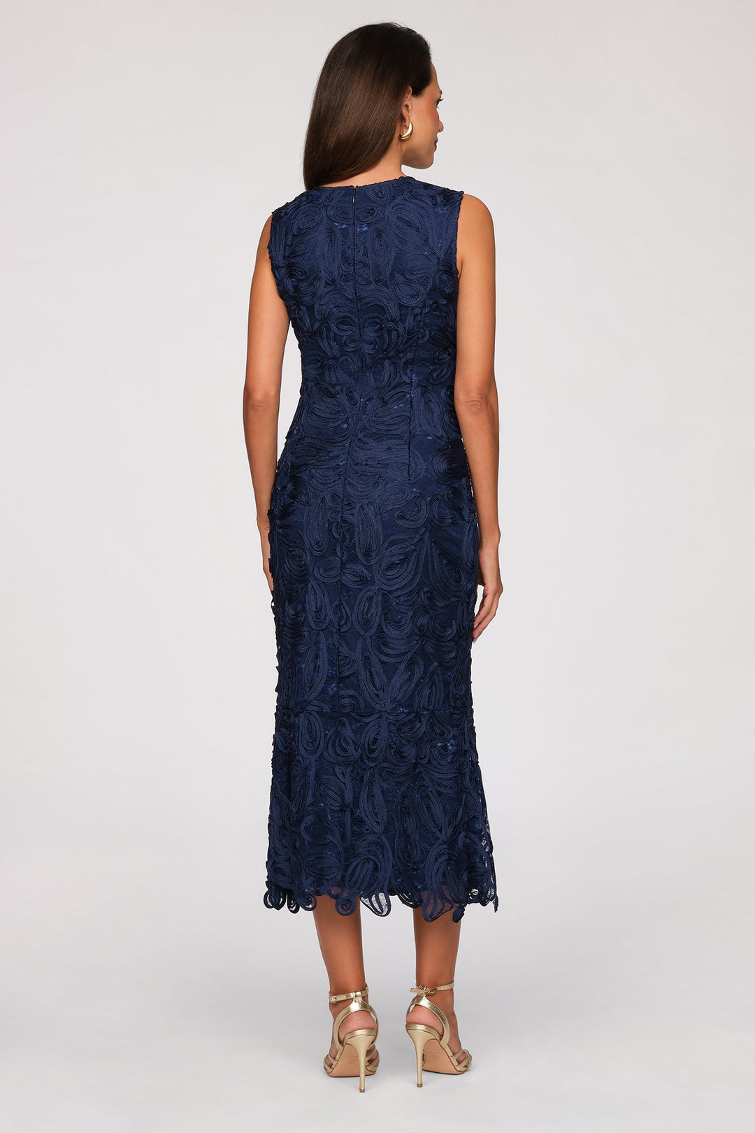 Meli Soutache Tea Length Dress