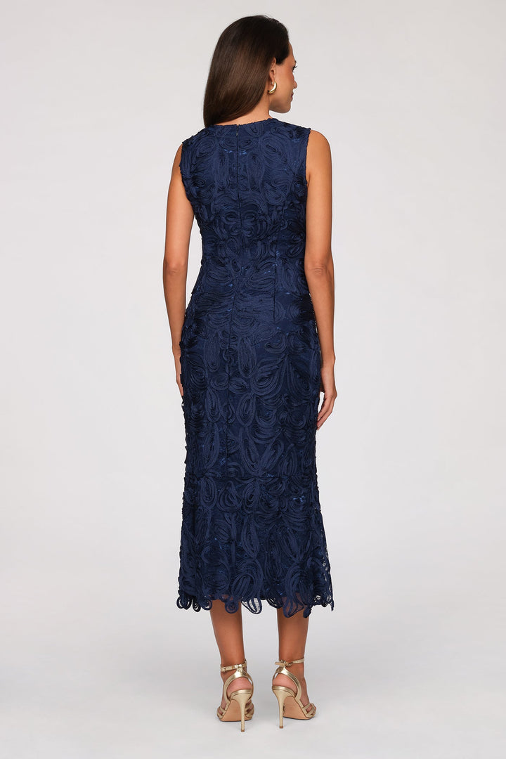 Meli Soutache Tea Length Dress