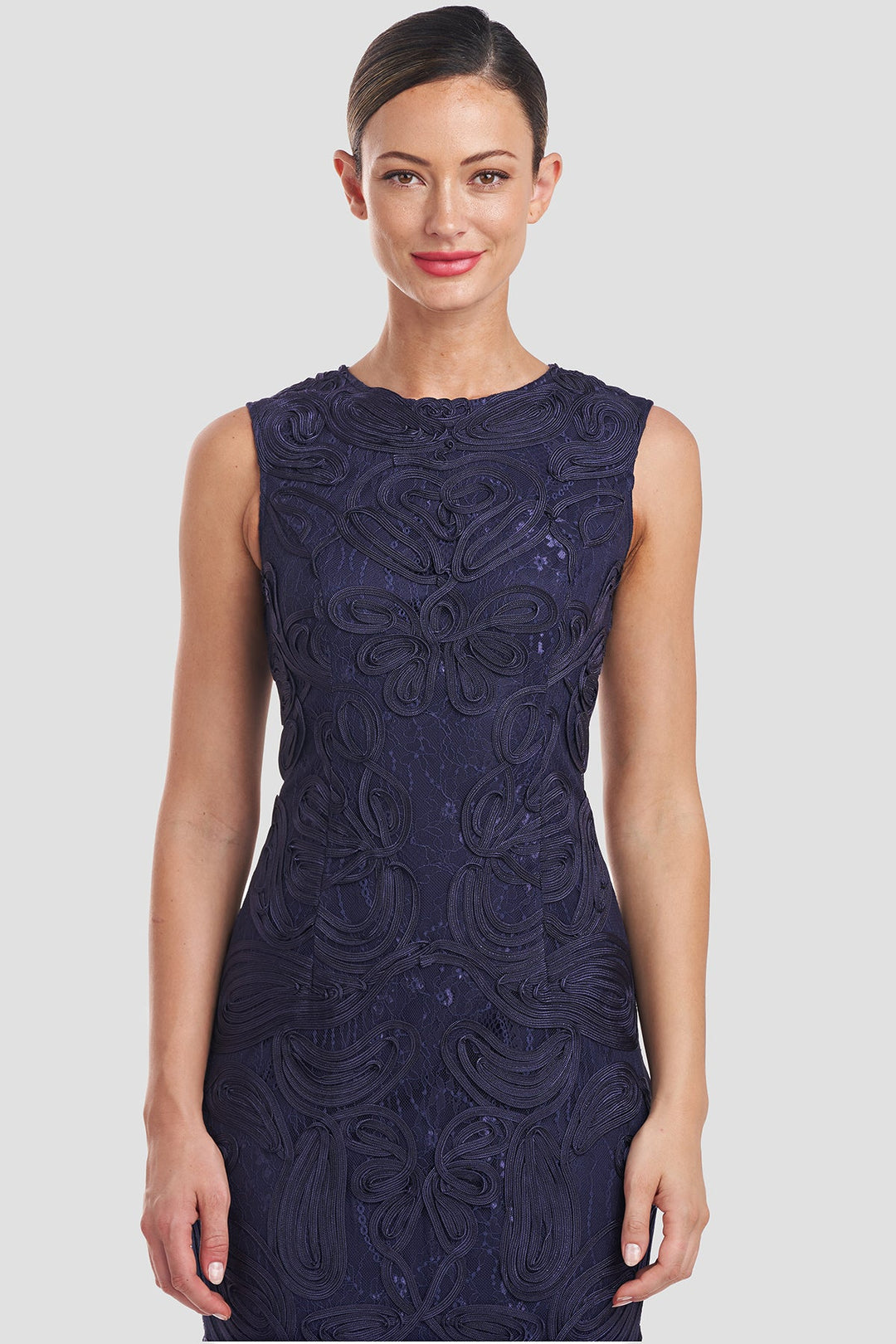 Meli Soutache Tea Length Dress from KADOU Boutique