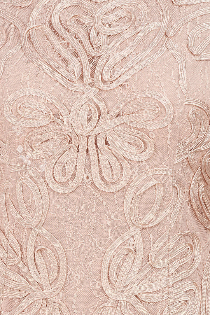 Meli Soutache Tea Length Dress
