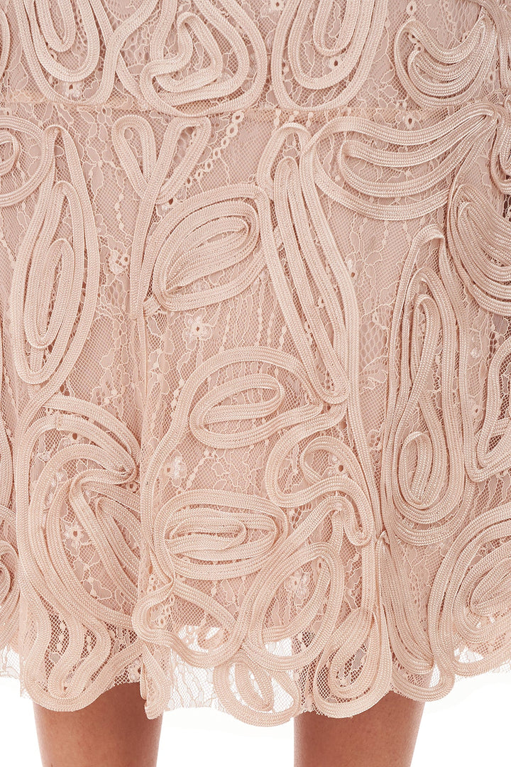 Meli Soutache Tea Length Dress