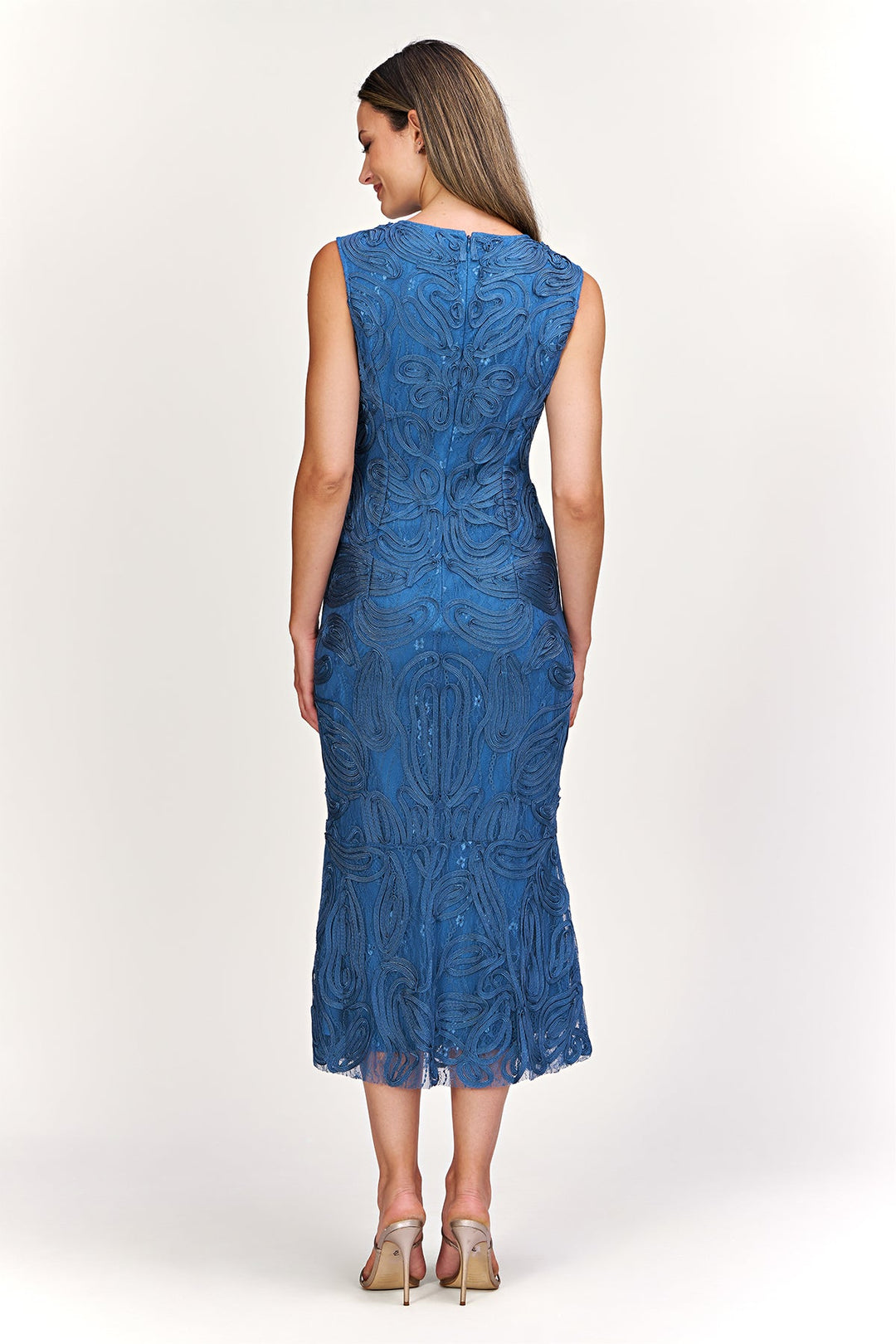 Meli Soutache Tea Length Dress from KADOU Boutique