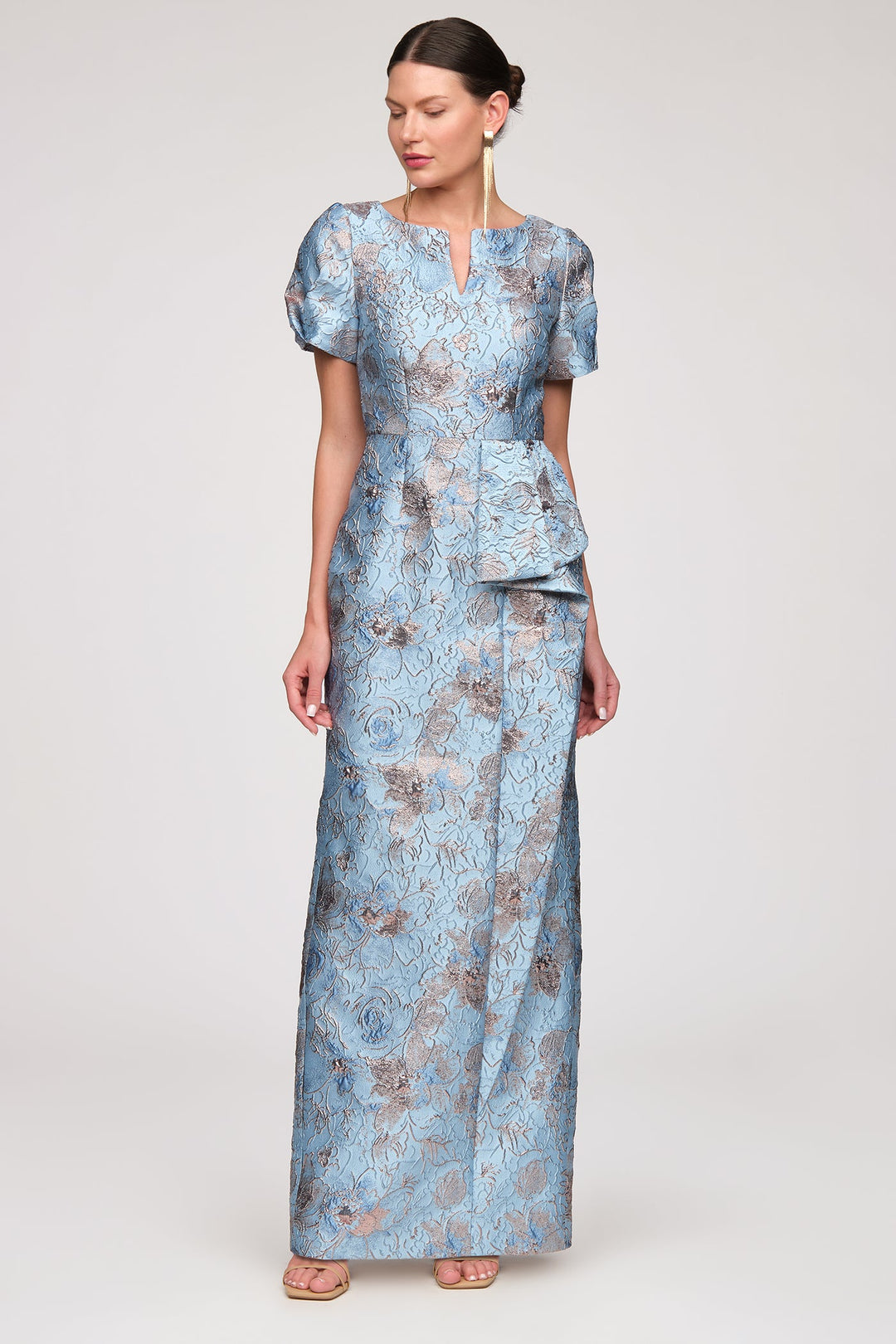 Daria Cascade Column Gown from KADOU Boutique