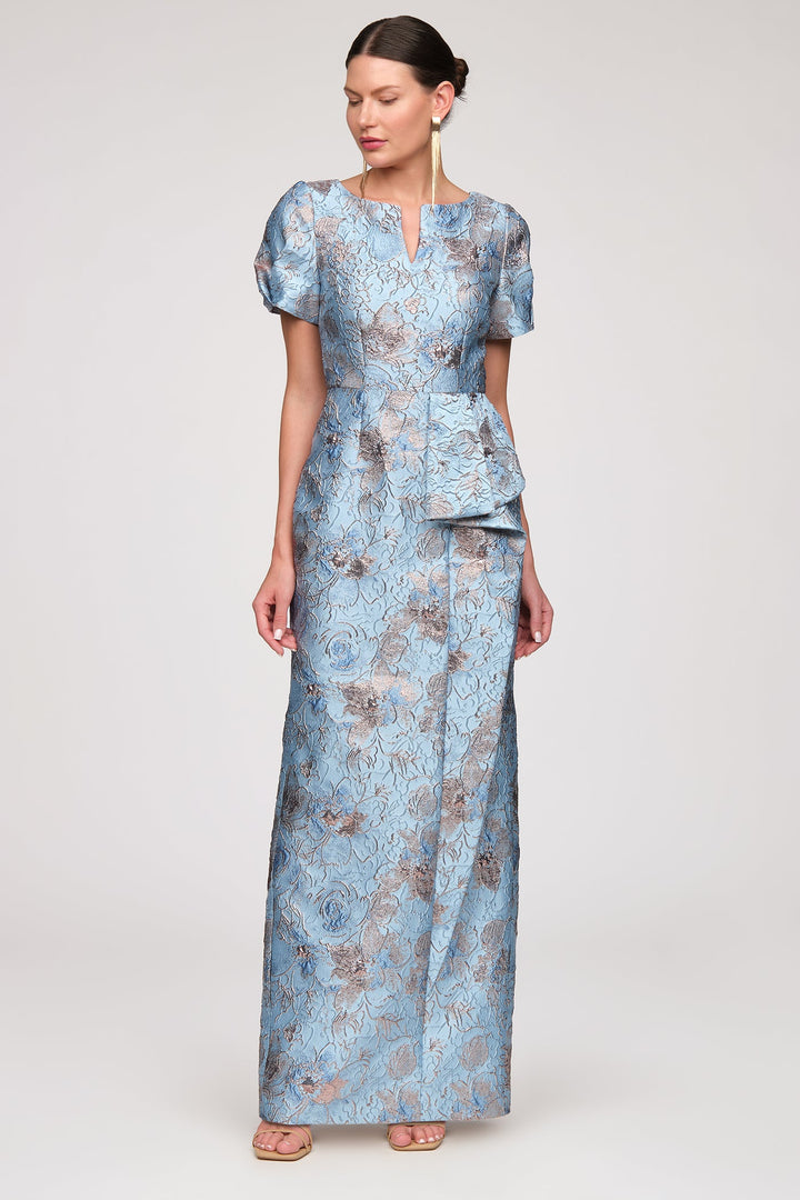 Daria Cascade Column Gown from KADOU Boutique