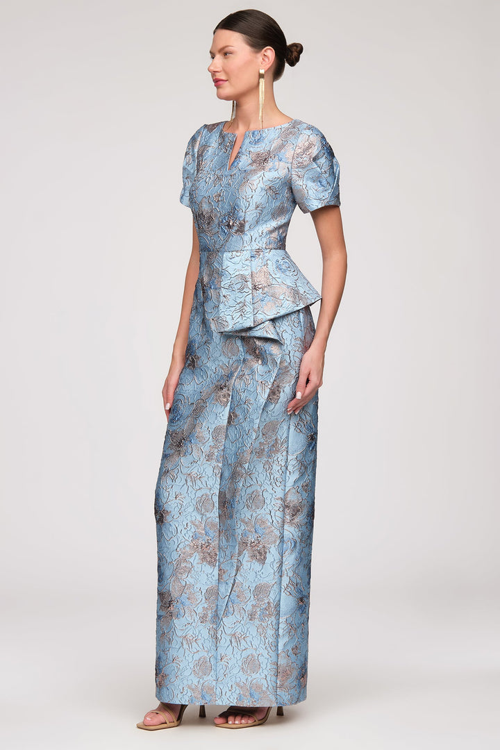 Daria Cascade Column Gown from KADOU Boutique