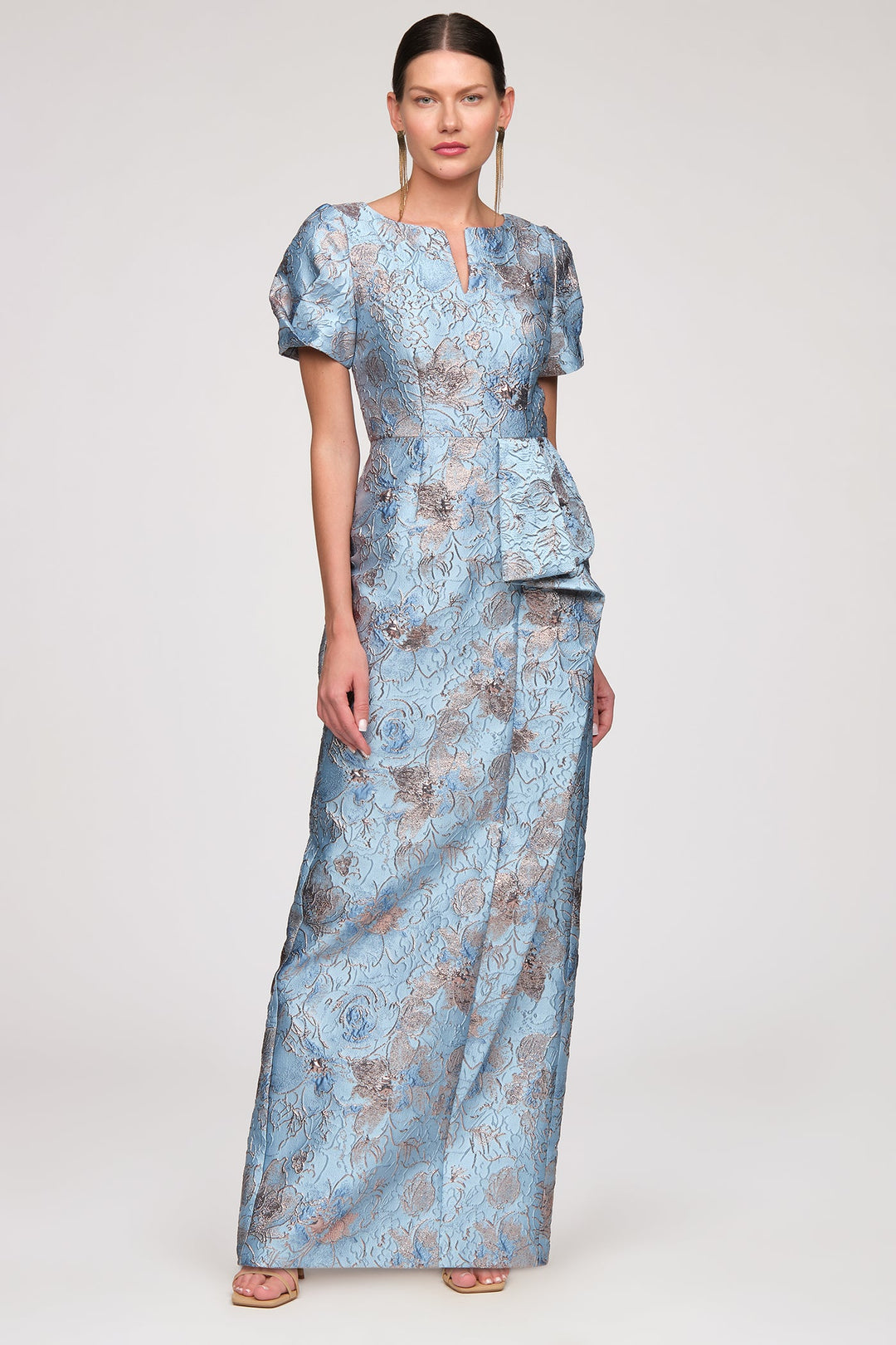Daria Cascade Column Gown from KADOU Boutique