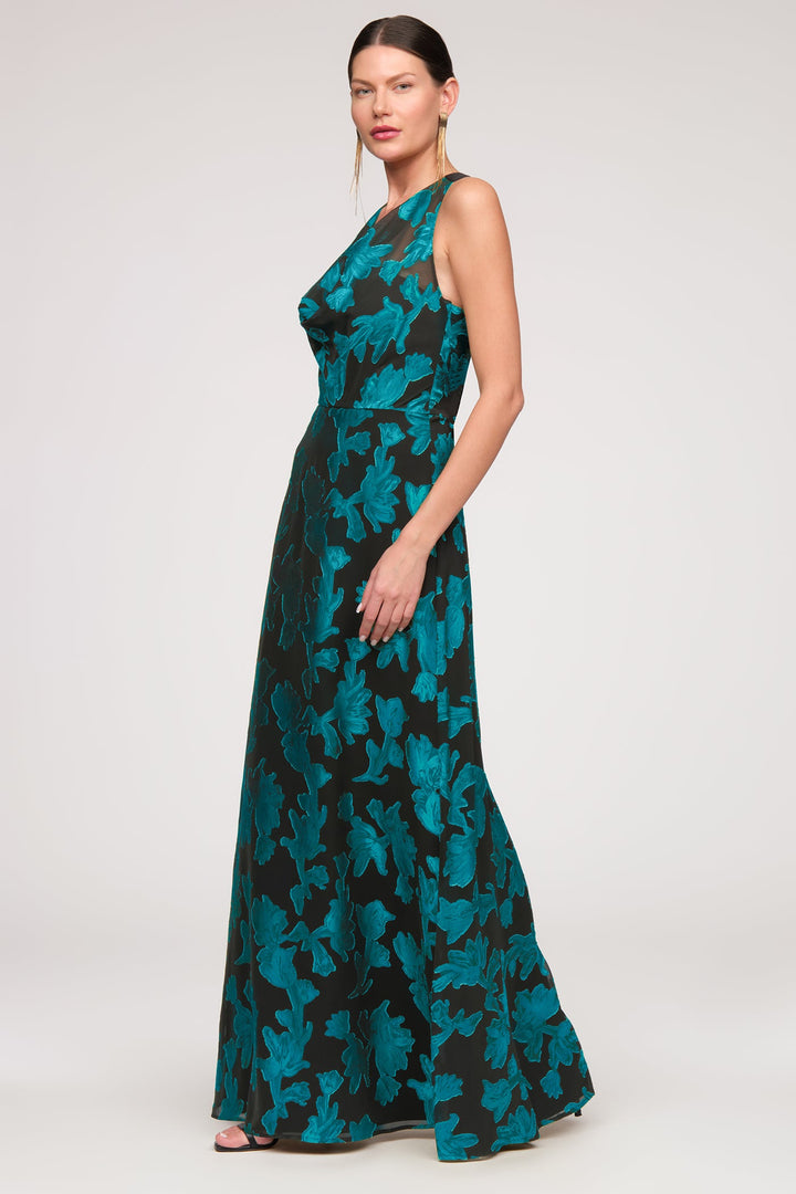 Melba Cowl Neckline Gown