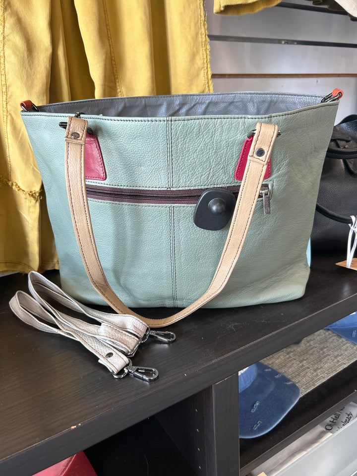 Temis Shoulder Bag with Animal Print Pocket from KADOU Boutique
