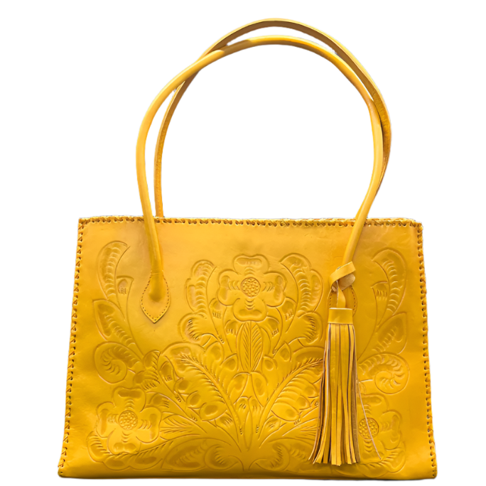 The Amy | Hand-Tooled Leather Tote Bag from KADOU Boutique