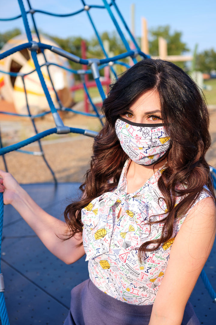 Celestial / Math Reversible Cotton Mask from KADOU Boutique