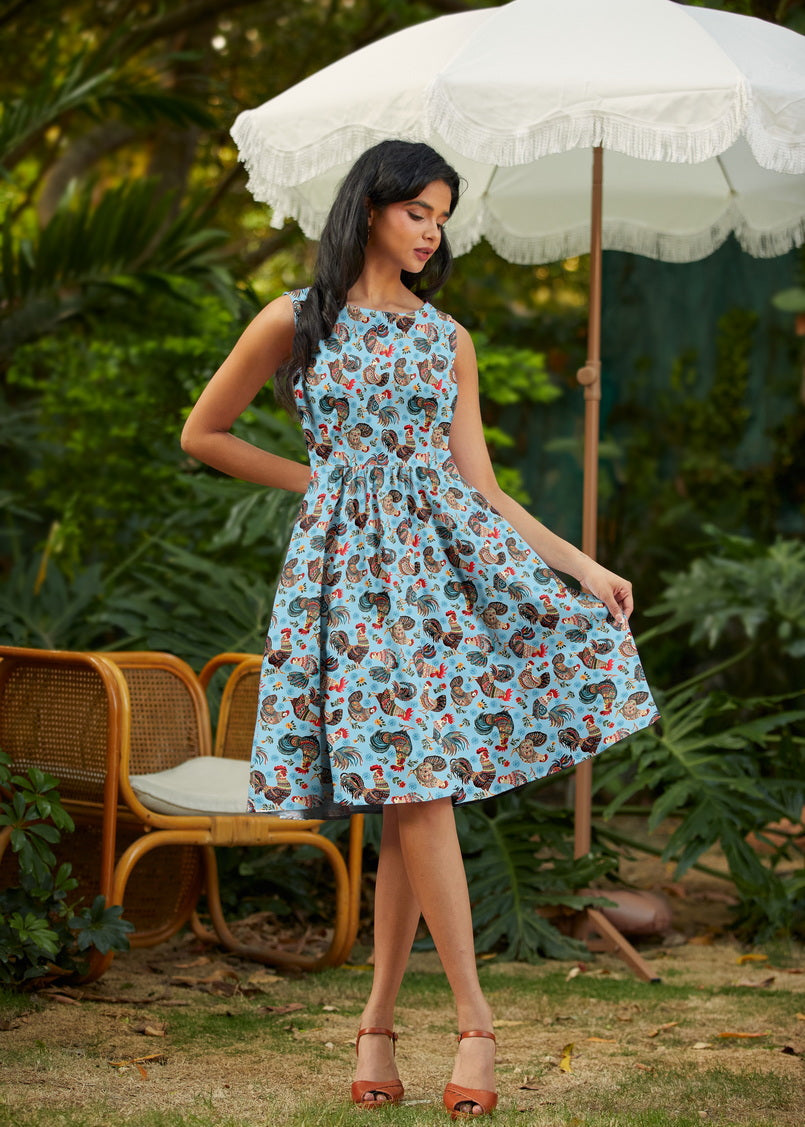 Chicken Vintage Dress from KADOU Boutique