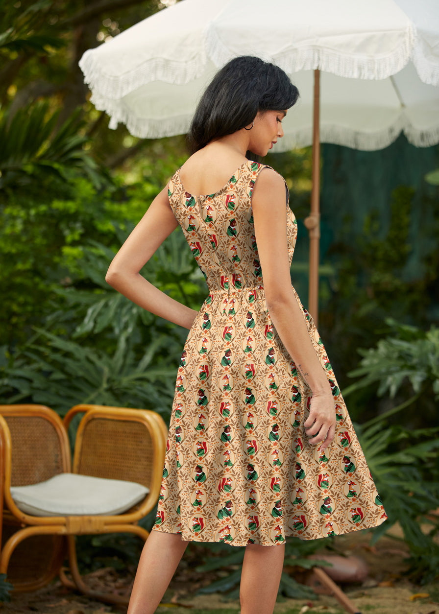 Woodland Scout Fit &amp; Flare Dress