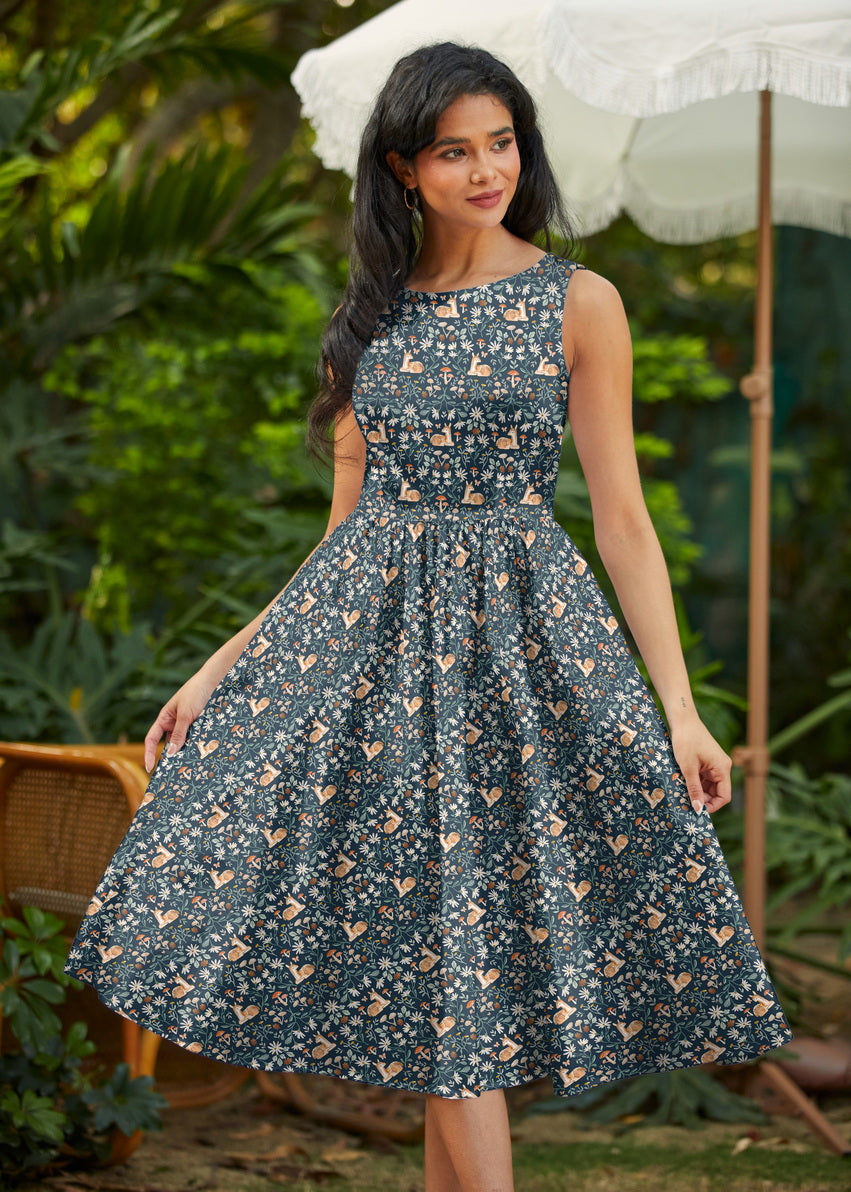 Deer Midi Dress from KADOU Boutique