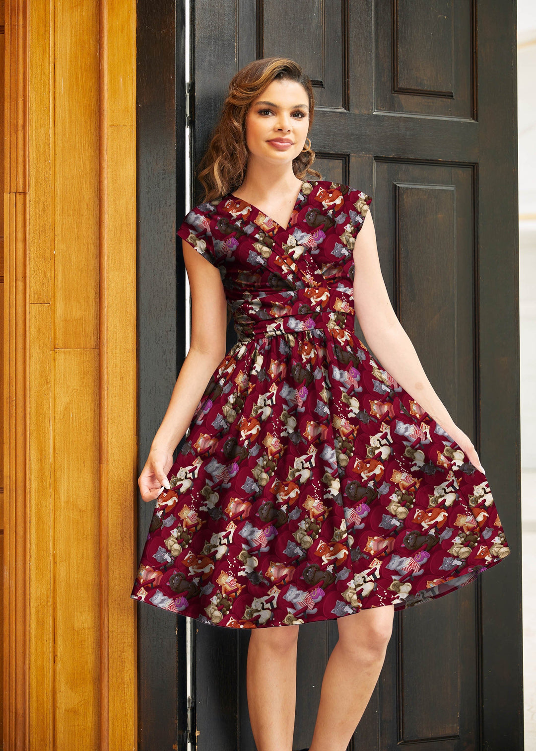 Movie Theater Cats Greta Dress from KADOU Boutique