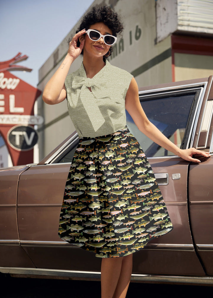 Fish A-Line Skirt from KADOU Boutique