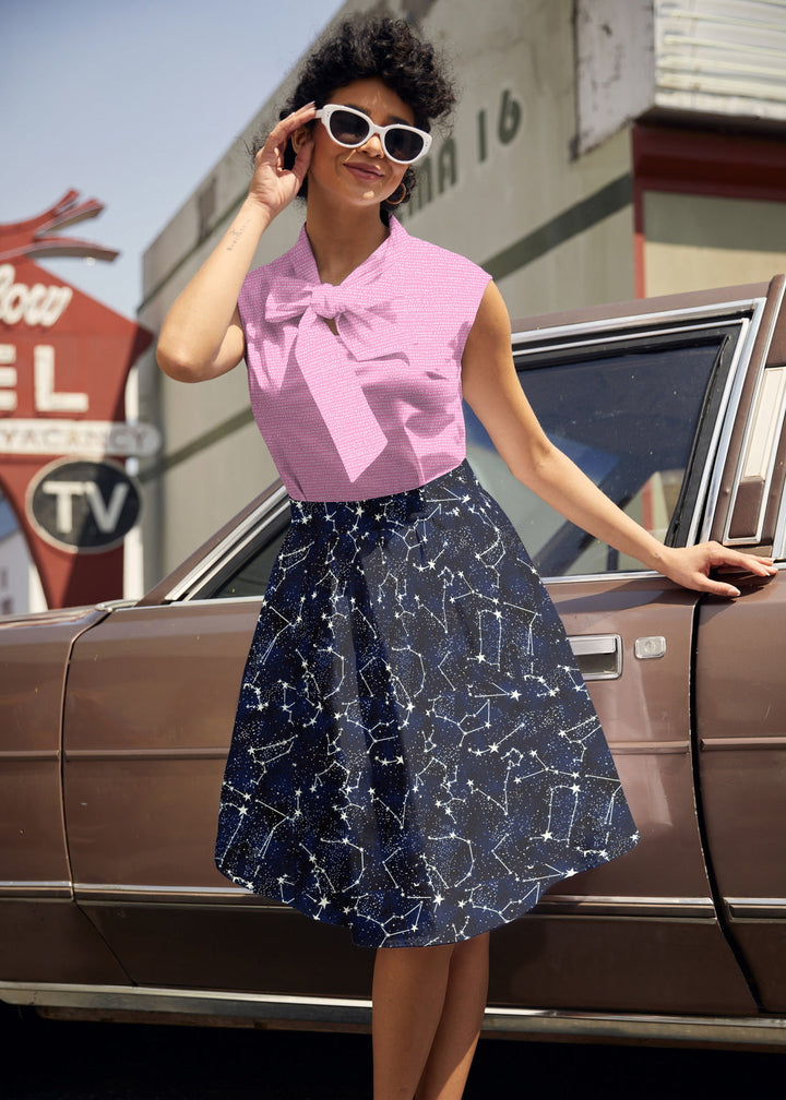 Glow in the Dark Constellations A-Line Skirt from KADOU Boutique