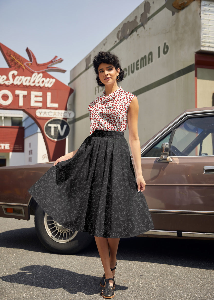 Music Notes Doris Skirt from KADOU Boutique