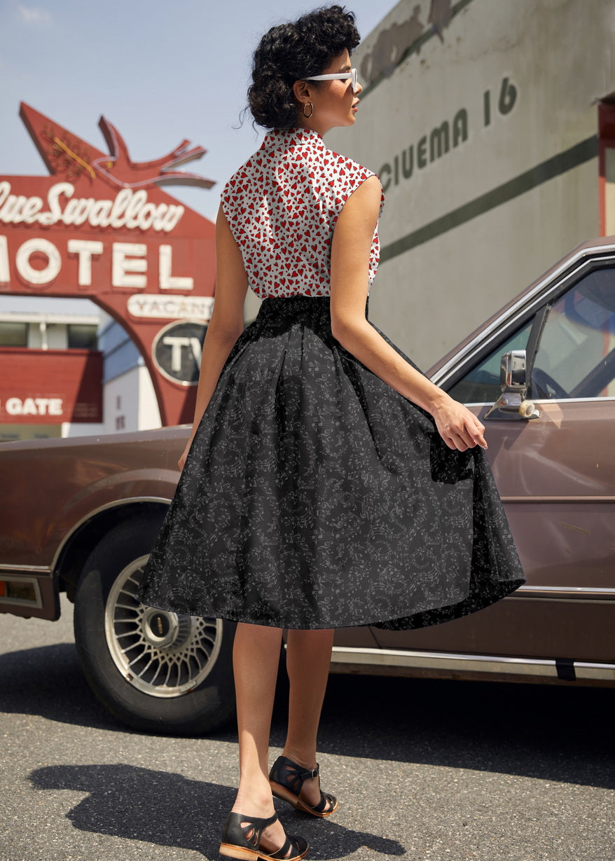 Music Notes Doris Skirt from KADOU Boutique
