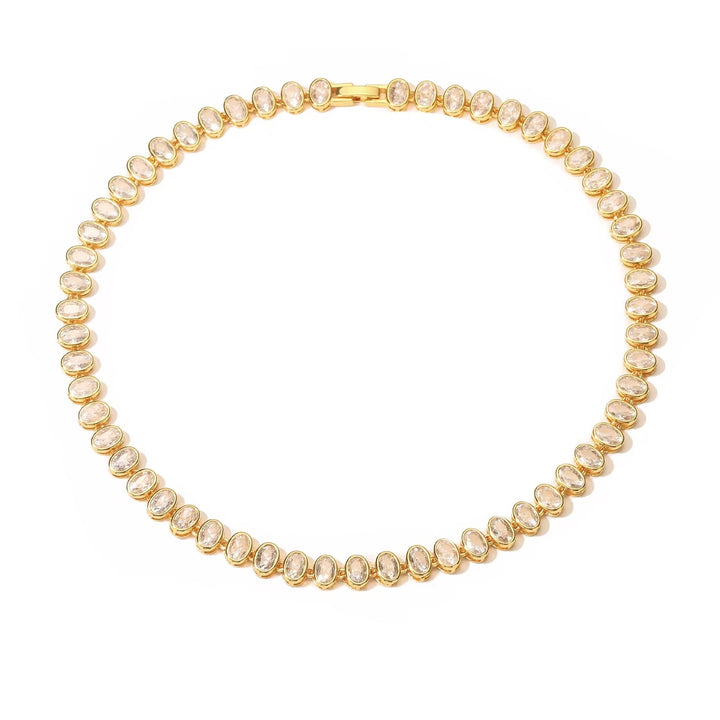 Oval Bezel Tennis Choker from KADOU Boutique