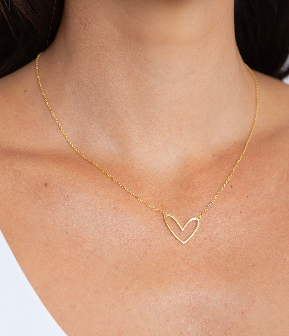 Abigail Open Heart Necklace from KADOU Boutique