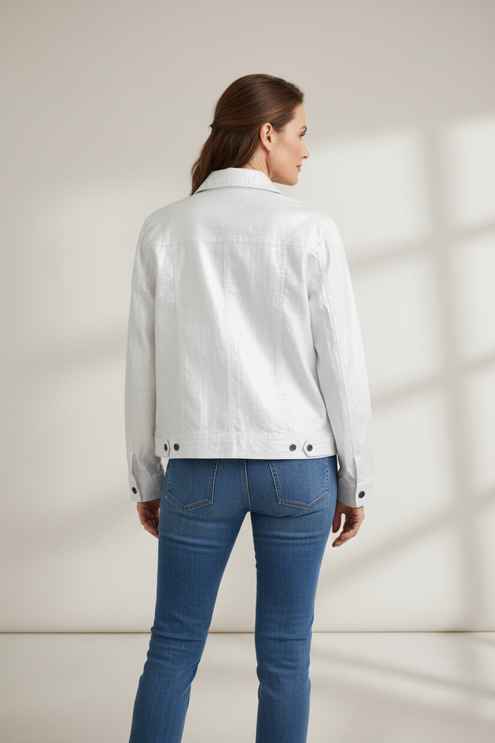 Linen Blend Foil Jacket by 4453166 Canada
