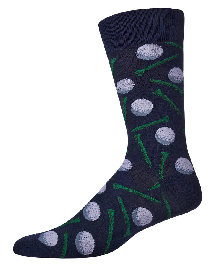Golf Bamboo Men’s Crew Sock- Navy Blazer
