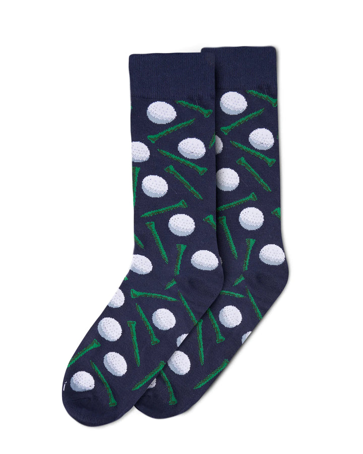Golf Bamboo Men’s Crew Sock- Navy Blazer