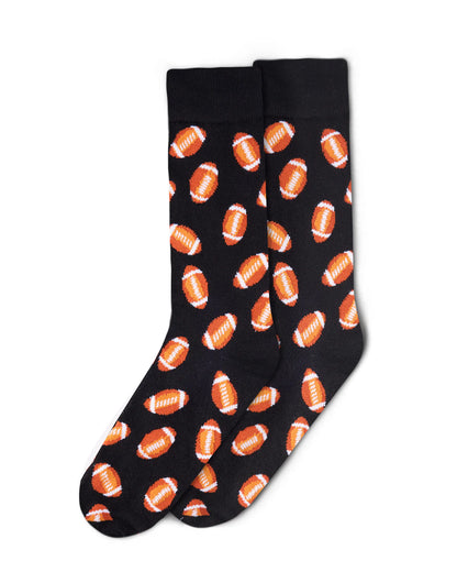 Football Toss Bamboo Men’s Crew Socks