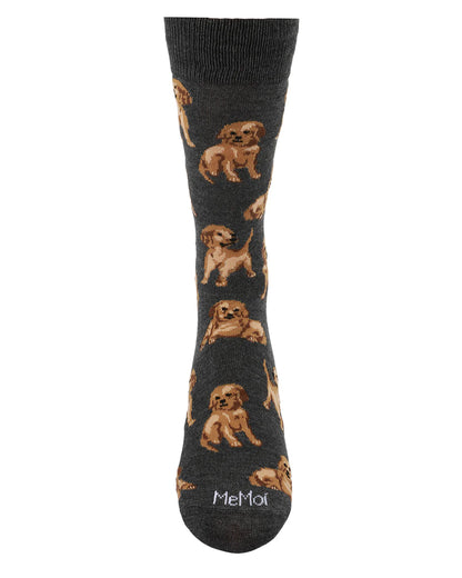 Happy Puppies Mens Bamboo Crew Socks