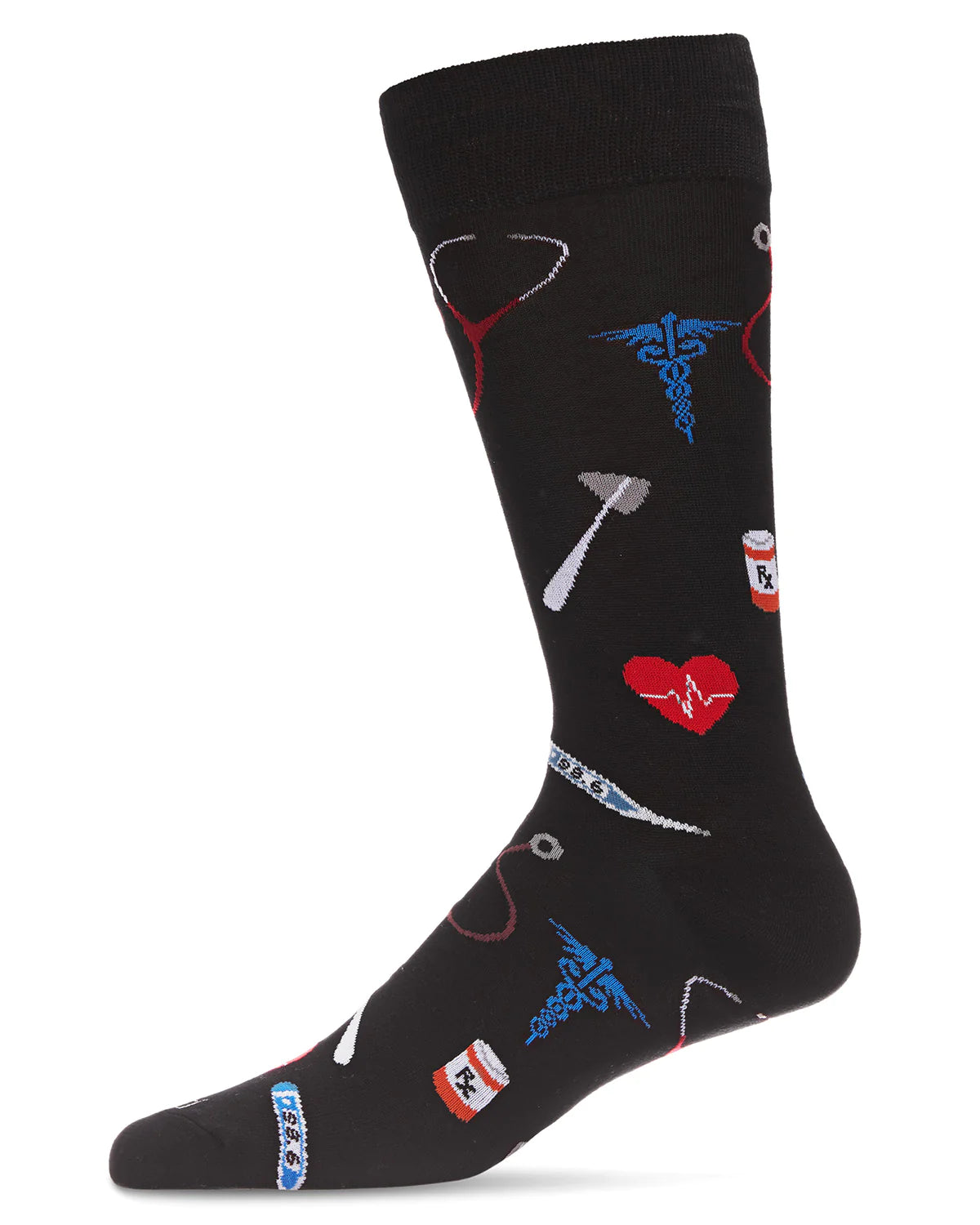 Men’s Medical Doctor Bamboo Crew Socks - Black