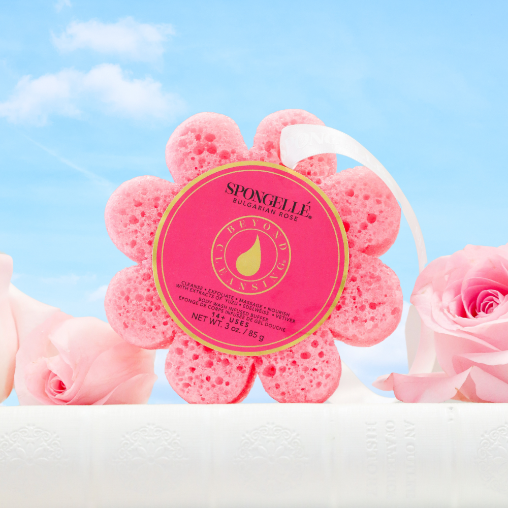 Bulgarian Rose | Wild Flower Bath Sponge from KADOU Boutique