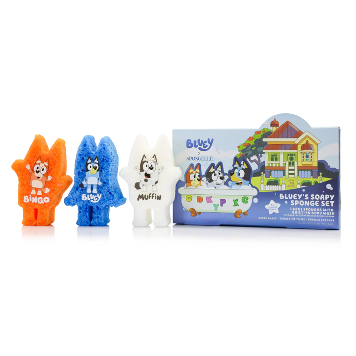 Bluey Body Wash Infused Buffer Gift Set from KADOU Boutique