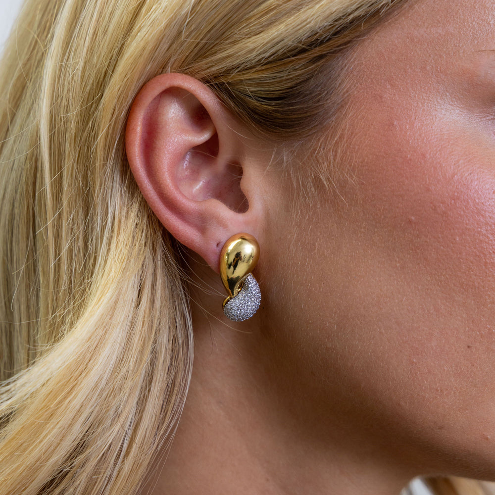 Pave Raindrop Earring from KADOU Boutique