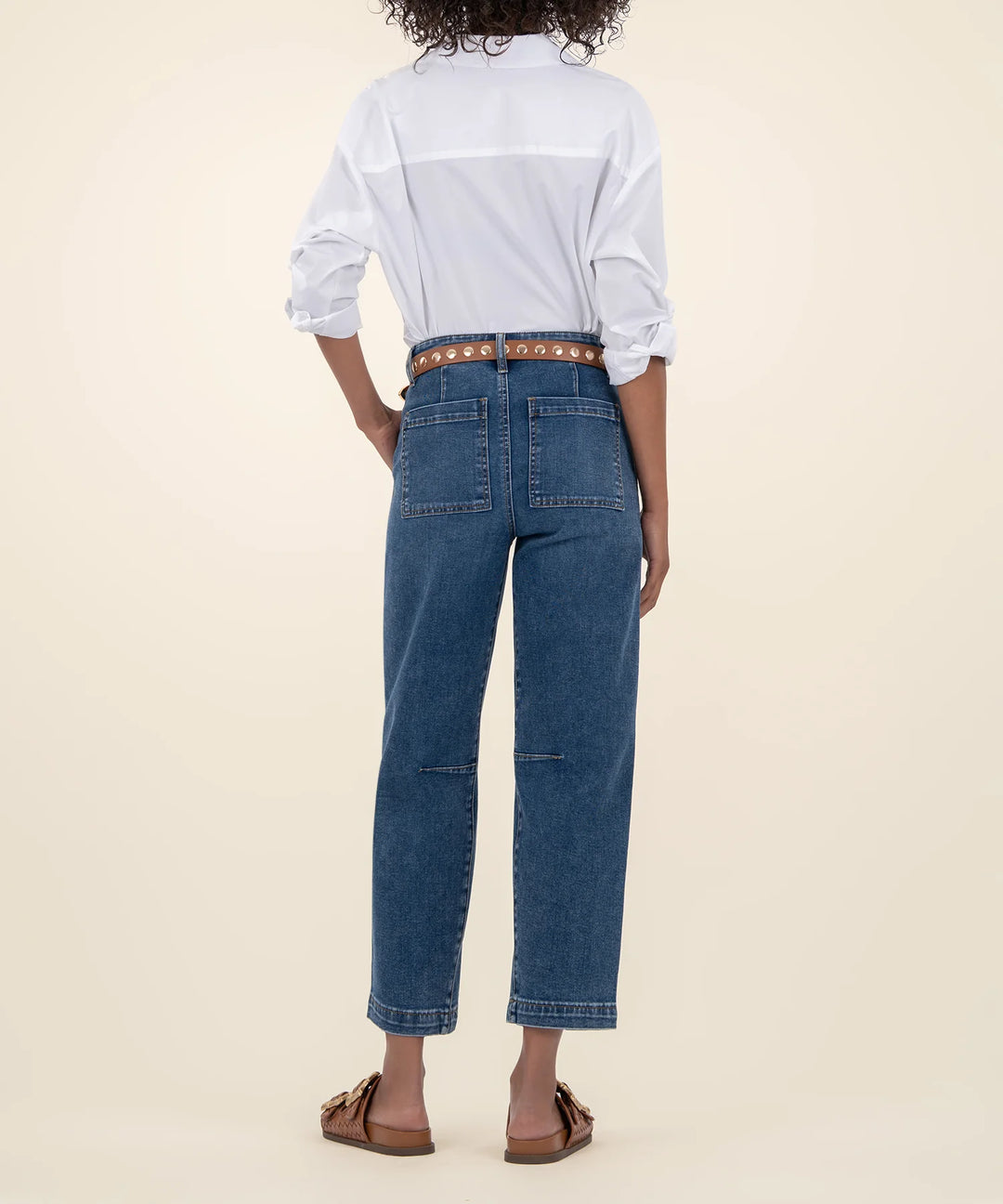 Ashton Wide Leg Barrel Medium Wash Jeans