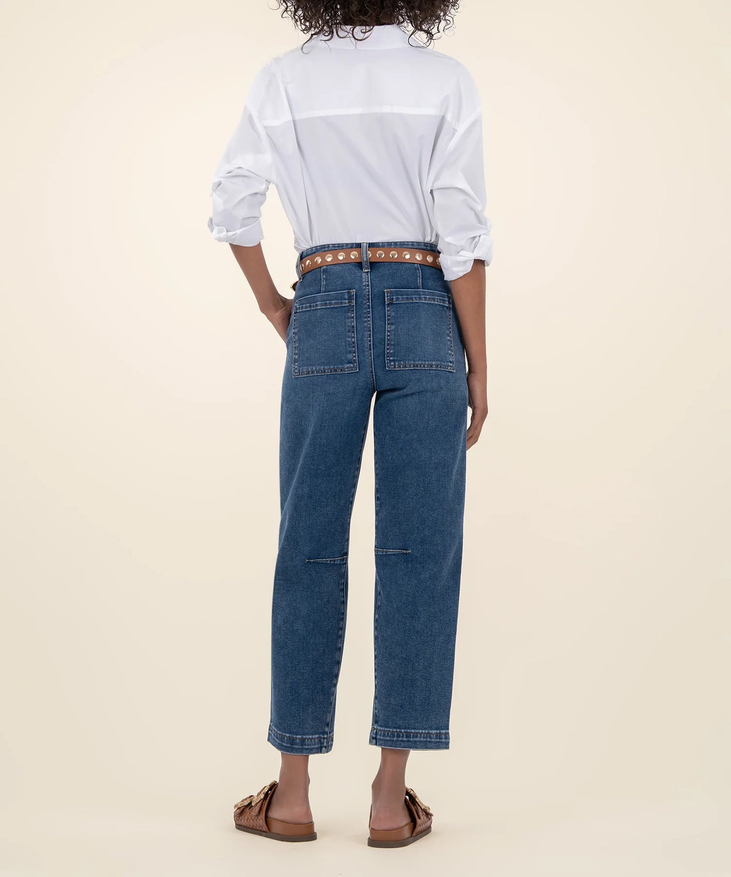 Ashton Wide Leg Barrel Medium Wash Jeans