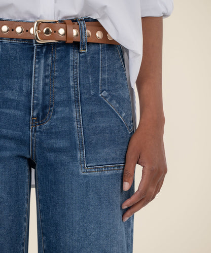 Ashton Wide Leg Barrel Medium Wash Jeans