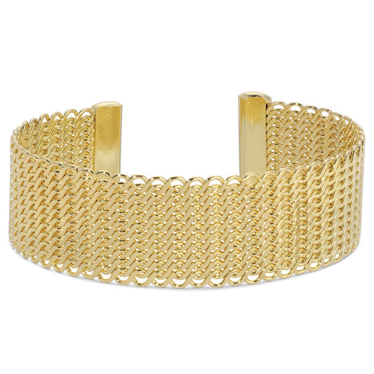 Interwoven Mesh Cuff Bracelet