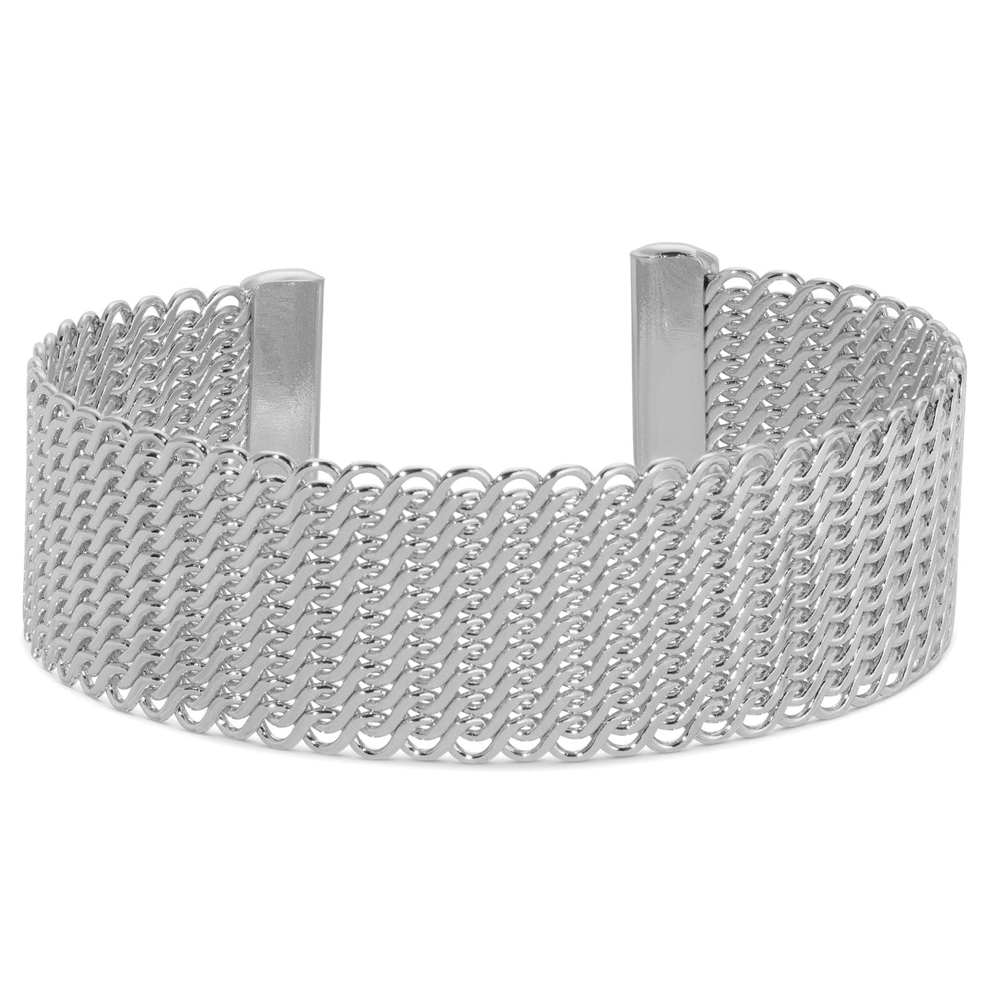 Interwoven Mesh Cuff Bracelet